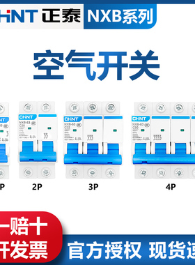 正泰空气开关断路器家用空开保护开关NXB-631P2P3P4P63A空调总闸