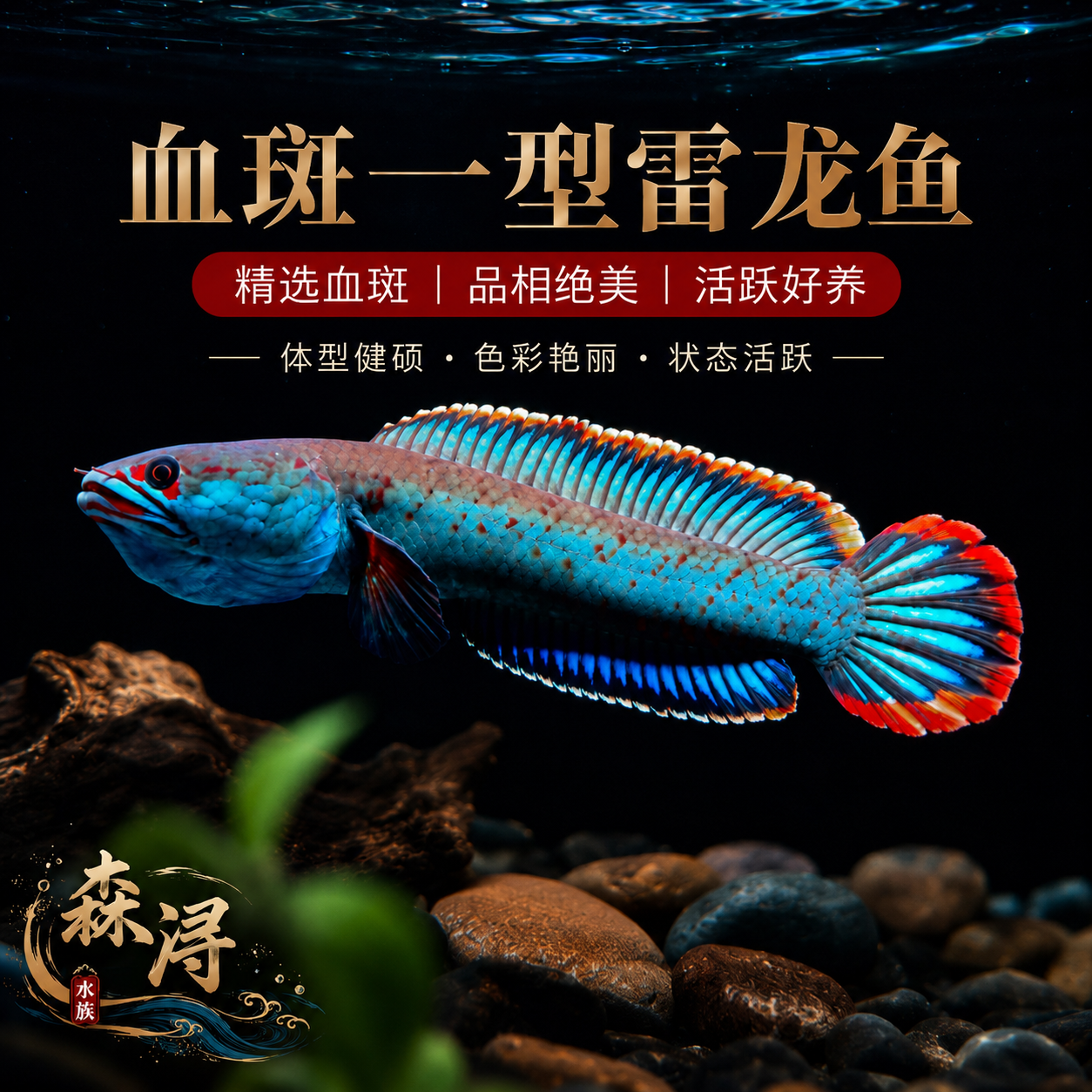 血斑一型雷龙鱼活体冰火雷龙小型热带淡水观赏鱼凶猛好斗发色漂亮