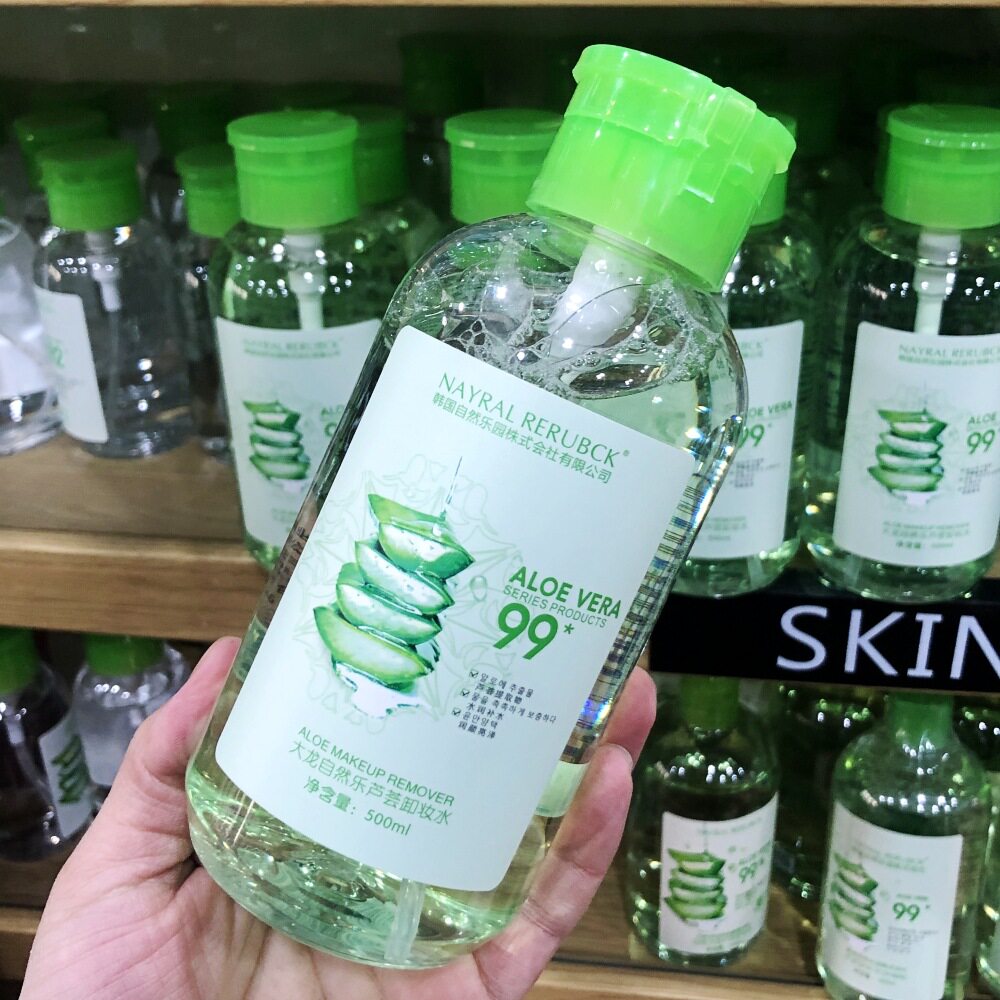 nayral rerubck芦荟卸妆水脸部眼部清洁500ml彩妆卸妆液