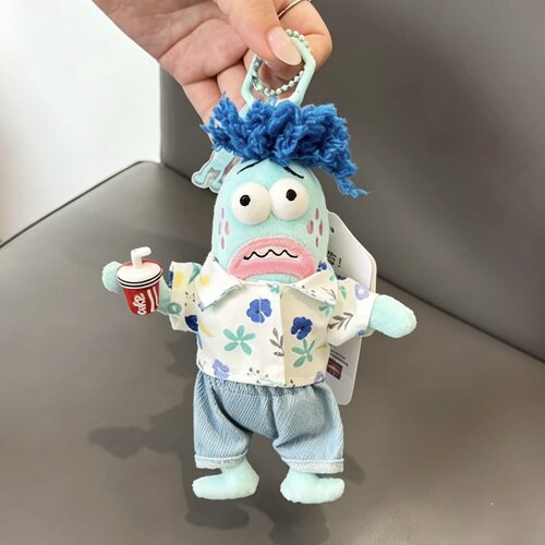 正版海绵宝宝丑鱼比奇堡居民路人鱼毛绒公仔丑萌抽象玩偶摆件娃娃