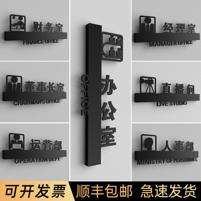 公司人事财务部科室门牌创意定制