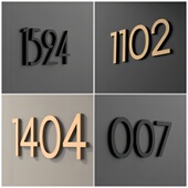 高档3D立体门牌号码 牌数字贴球杆柜子储物柜编号牌亚克力酒店宾馆房间号简约创意英文字母楼层指示标识牌定制