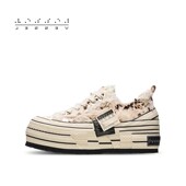 12点限时发售 xVESSEL汪苏泷同款 厚底百搭开口笑爬梯鞋