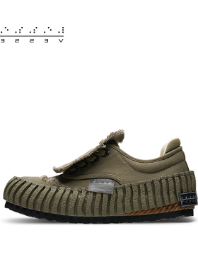 【2/5 12点限时发售】xVESSEL回溯鞋军绿色复古风低帮帆布鞋