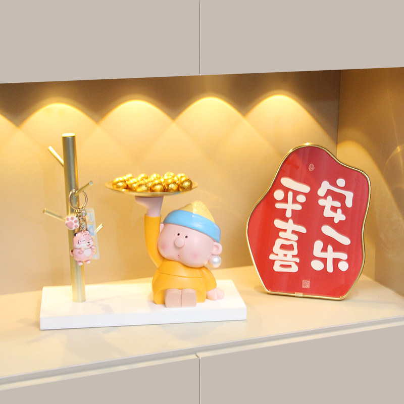 戴珍珠耳环的少女托盘摆件进门玄关钥匙收纳客厅酒柜装饰乔迁送礼,家居饰品,桌面摆件,淘宝优惠券,粉丝福利购,淘宝优惠卷