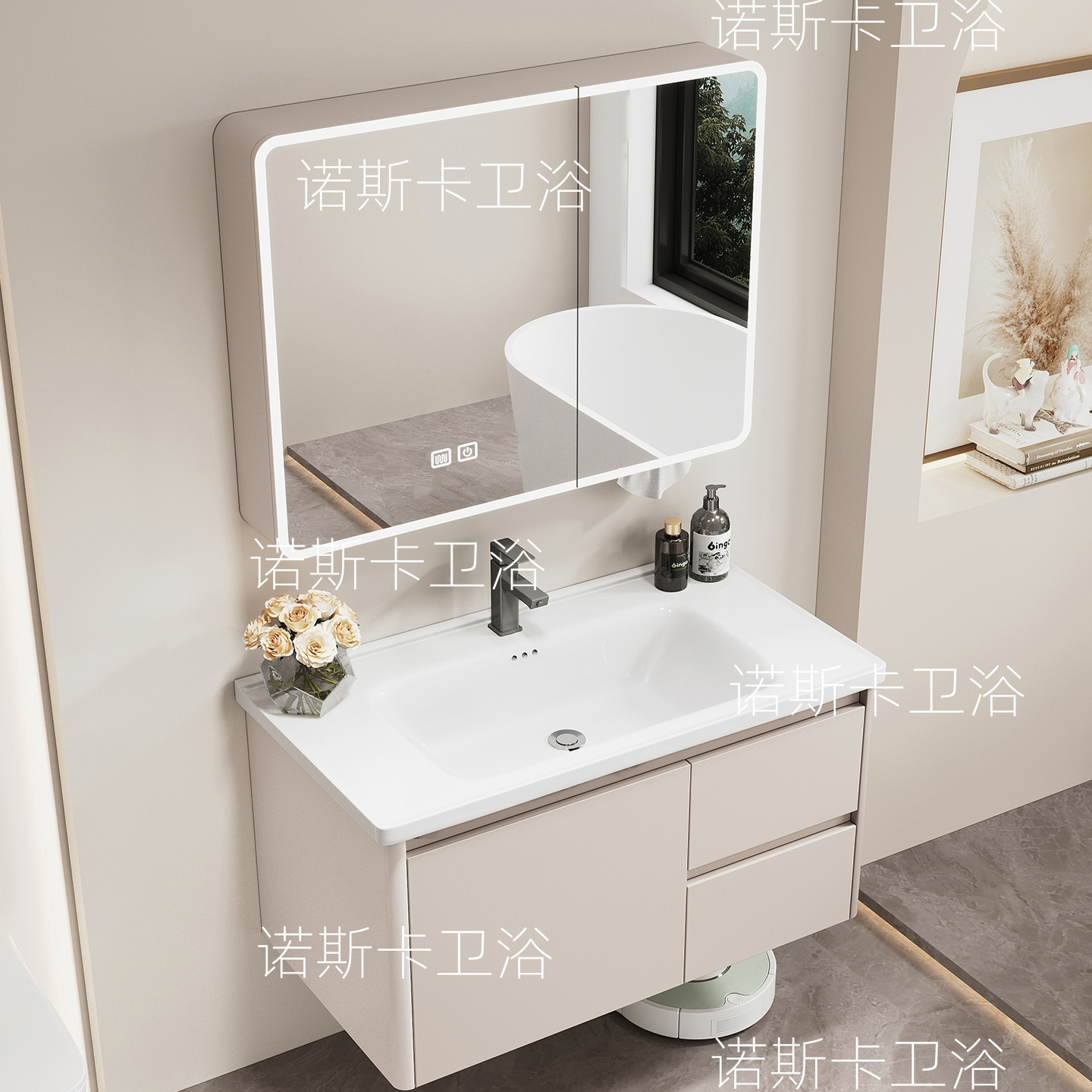 抽屉浴室柜加厚1.8cm蜂窝铝门板