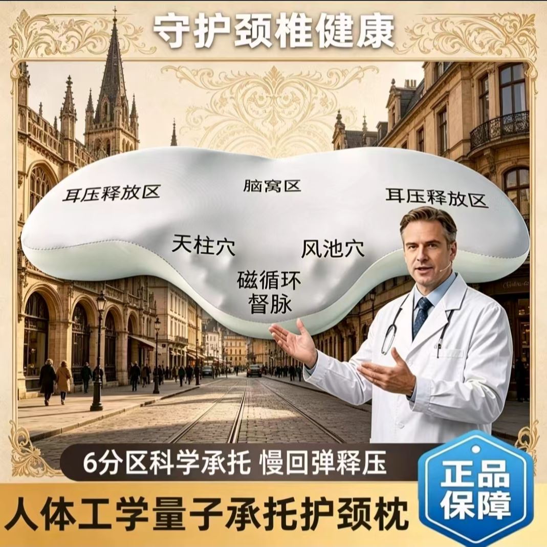 专柜量子承托护颈护颈记忆枕芯一只装成人深睡枕Pro忆棉枕头
