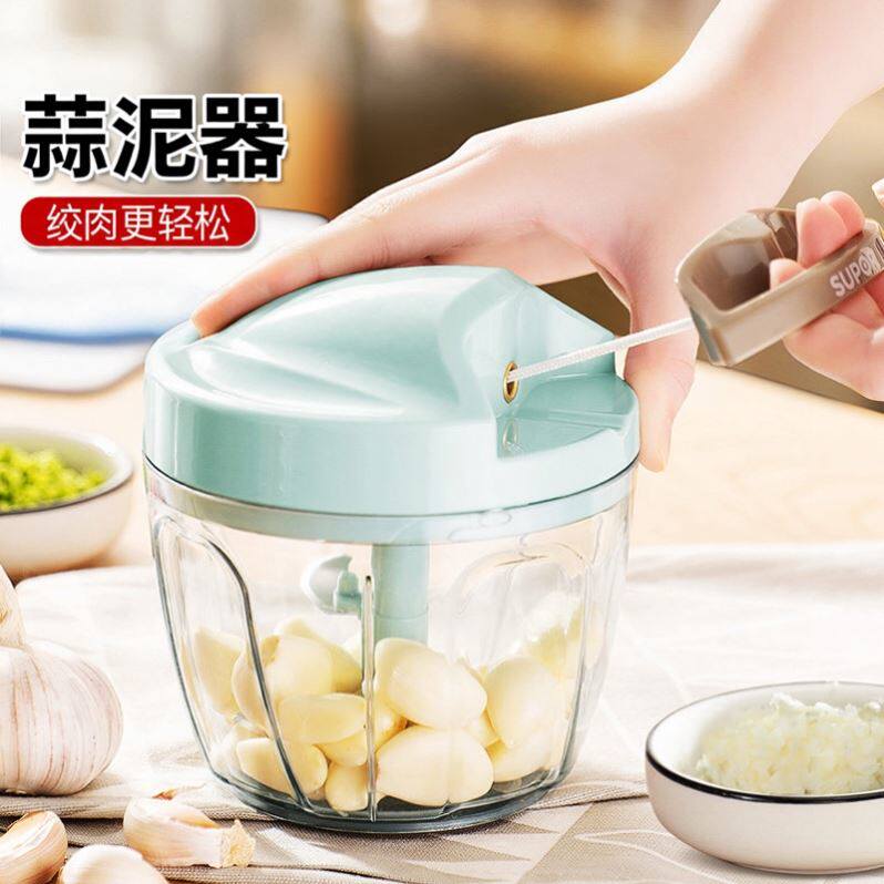 拉蒜好物小型手动搅碎机捣蒜蓉打蒜压蒜绞肉机手拉式蒜泥器家用