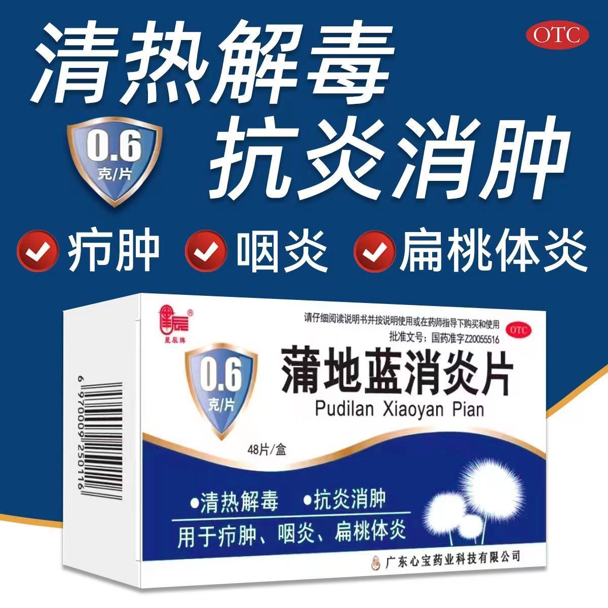 清热解毒抗炎消肿疖肿咽炎扁桃体炎