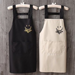 夏季薄款围裙防水家用厨房可爱女日式餐饮专用围腰工作服定制LOGO