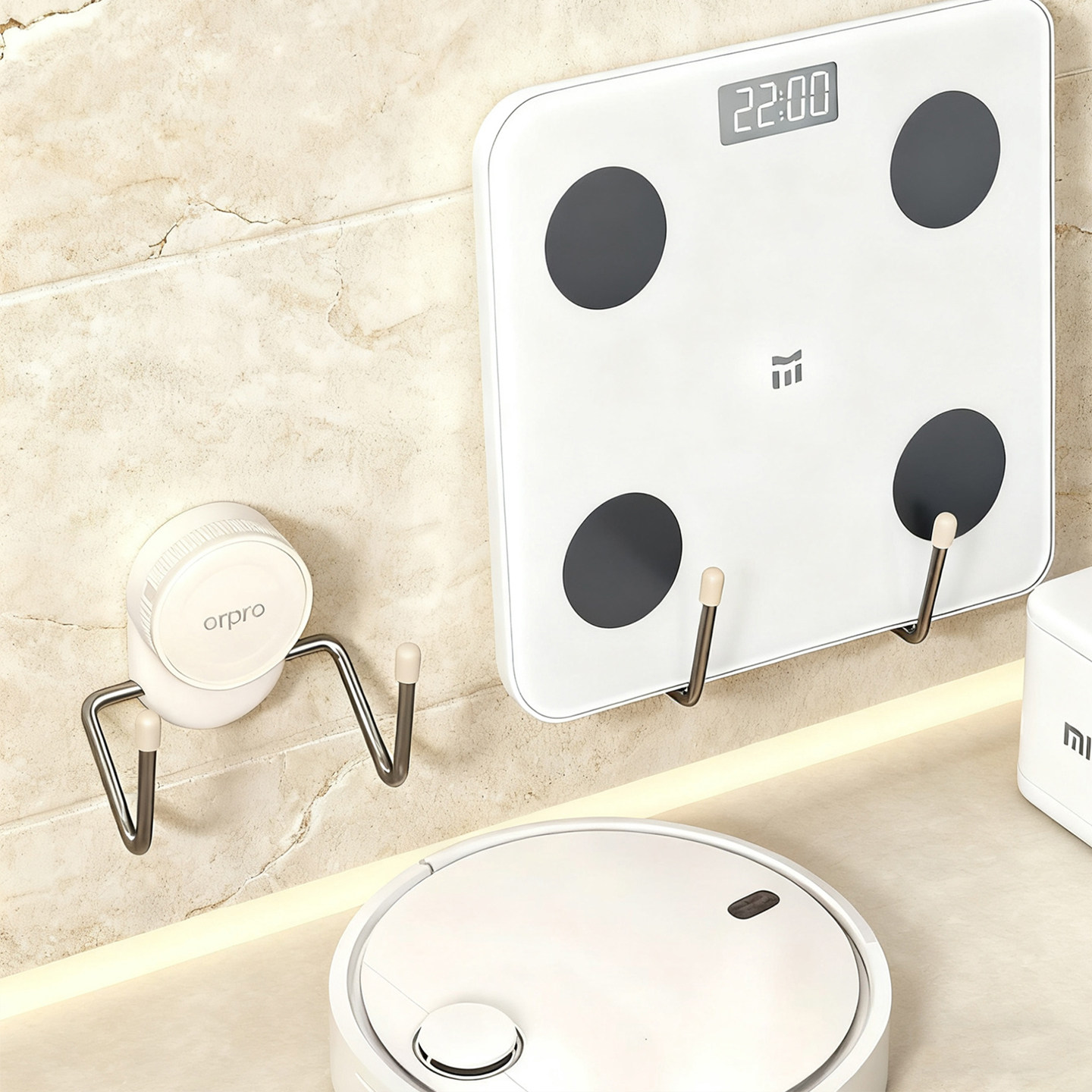 体重秤收纳架免打孔吸盘置物架壁挂墙上挂架体脂秤电子体重计支架