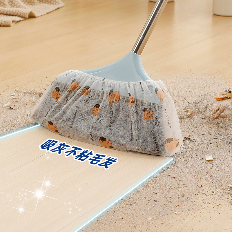 日本一次性扫把套布地面毛发清理神器扫帚防尘罩防缠绕除尘清洁罩