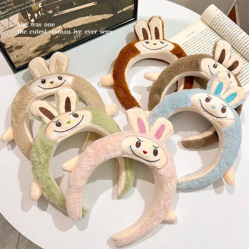 可爱labubu搞怪发箍拉布布卡通头箍发卡头饰高颅顶防滑兔子