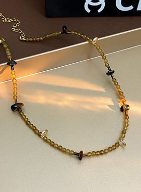 新中式美拉德风串珠项链女款高级