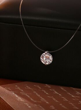 人鱼之泪莫桑钻吊坠项链高级感