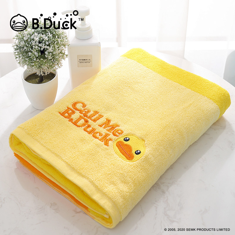 B.Duck小黄鸭浴巾2021新款全棉家用纯棉吸水裹巾高级大毛巾ins风