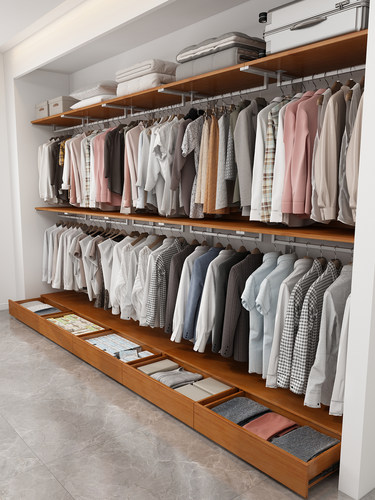 金属衣柜全实木2025新款爆款卧室家用铁艺钢架结构转角定制衣帽间