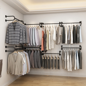 金属置物架子铁艺衣帽架壁挂式 架子衣柜架步入式 上墙衣帽 放式 开