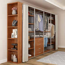 纯实木衣柜2025新款爆款卧室家用衣橱金属铁艺钢架结构定制衣帽间