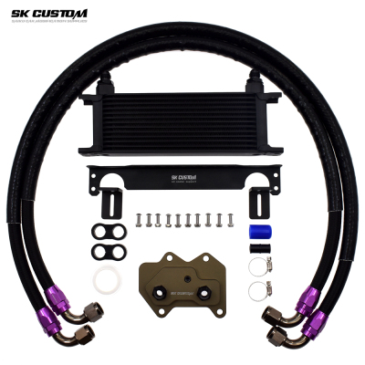 SKCUSTOM适用大众奥迪2.0T EA113机油散热器套件发动机冷却高尔夫