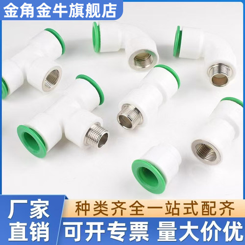 ppr快速接头4分20热熔水管配件