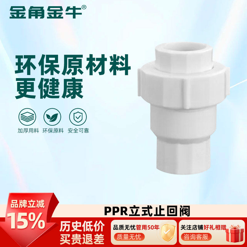 金角金牛ppr止回阀4分20  6分25 1寸32 自来水水管配件接头家用
