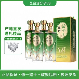 丛台酒活分子V8浓香型白酒39.8度500ml*4瓶整箱送礼商务用酒聚会