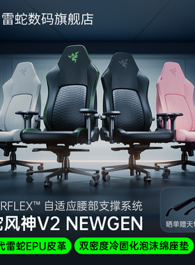 Razer雷蛇风神V2 NewGen电竞椅人体工程舒适办公休闲电脑游戏座椅
