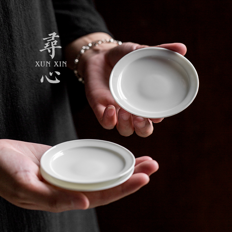 白瓷杯垫茶杯杯托茶托功夫茶