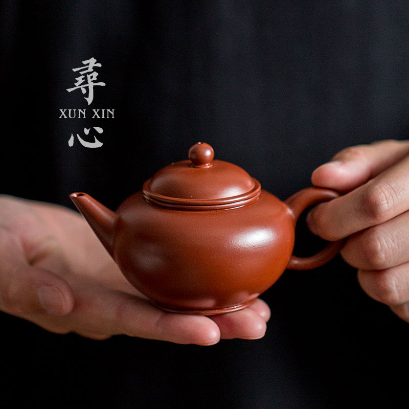 纯手工单人紫砂茶壶朱泥