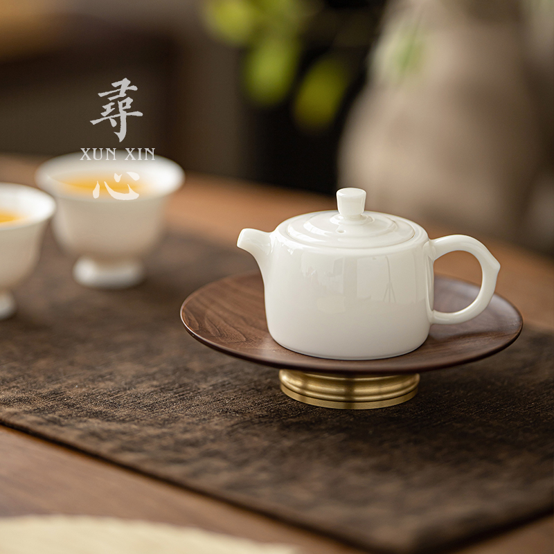 寻心中式家用羊脂玉茶壶