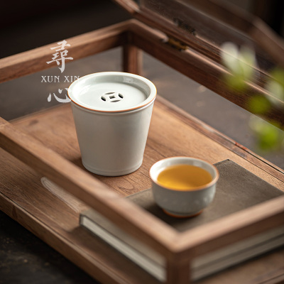 寻心家用创意铜钱茶洗建水茶渣缸水盂笔洗中式复古废水缸茶道配件