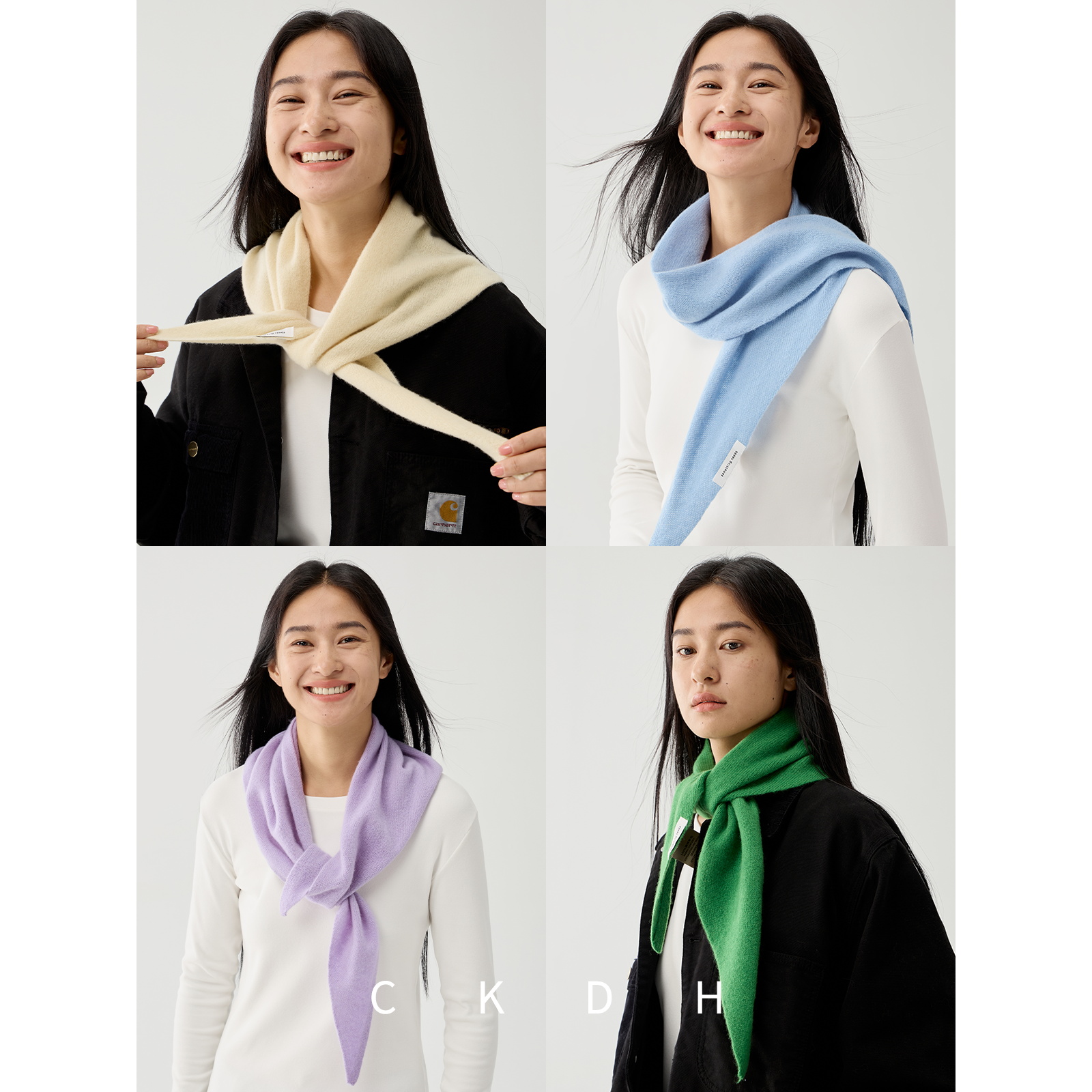 ckdh羊毛围巾冬季情侣披肩