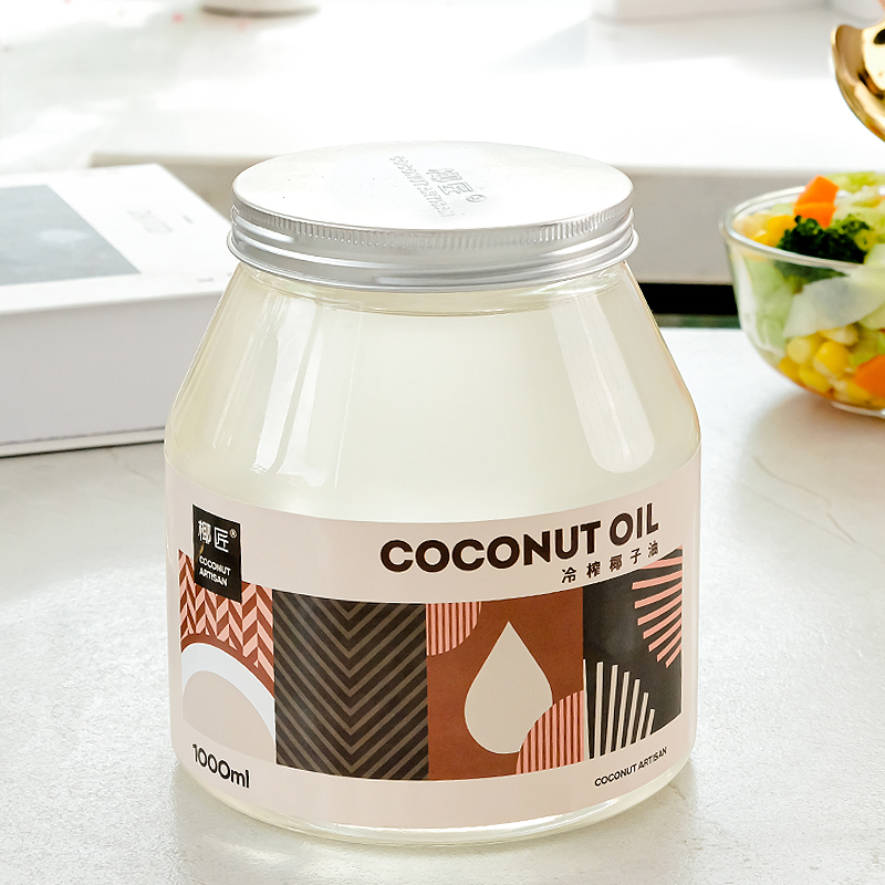 椰匠冷榨椰子油两瓶装更划算