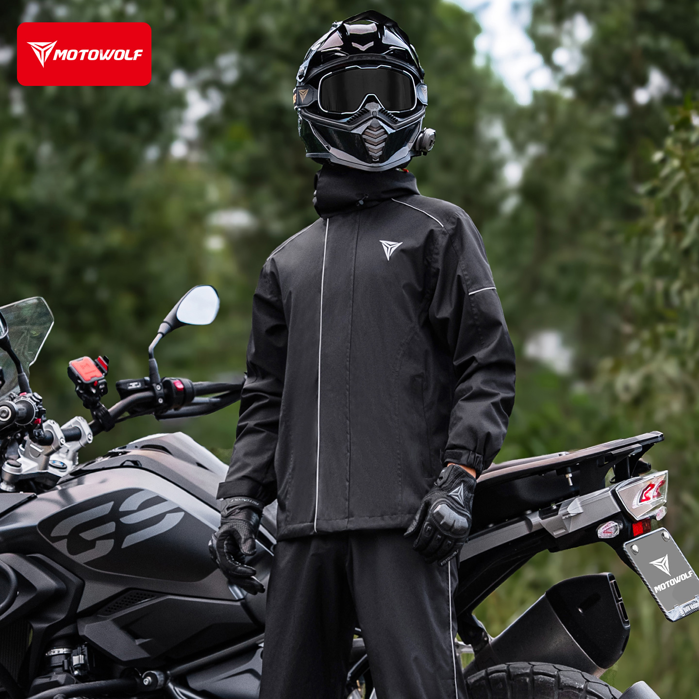 摩多狼摩托车雨衣电动车雨衣防水