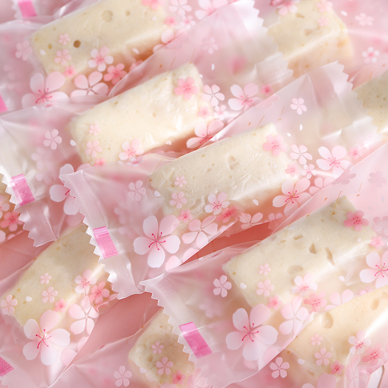 牛轧糖包装袋太妃糖果包装糖纸牛扎糖透明机封口新款袋子粉花200,厨房/烹饪用具,点心包装盒/包装袋,淘宝优惠券,粉丝福利购,淘宝优惠卷