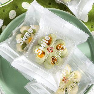 繁花知春酥包装袋鲜花饼传统糕茶点心月饼蛋黄酥绿豆糕透明机封袋