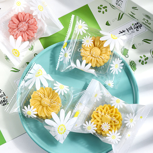 月饼包装袋蛋黄酥绿豆糕袋子50克100g鲜花茶饼干桃花酥透明机封袋