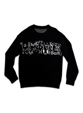 BSSHTTWASIL止痛精神 《颜文字弹幕》毛衣宽松保暖情侣