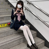 秋柚语凌兰私立原创学院风丁达尔穿搭蓝白水手服长短袖 风 校供夏季