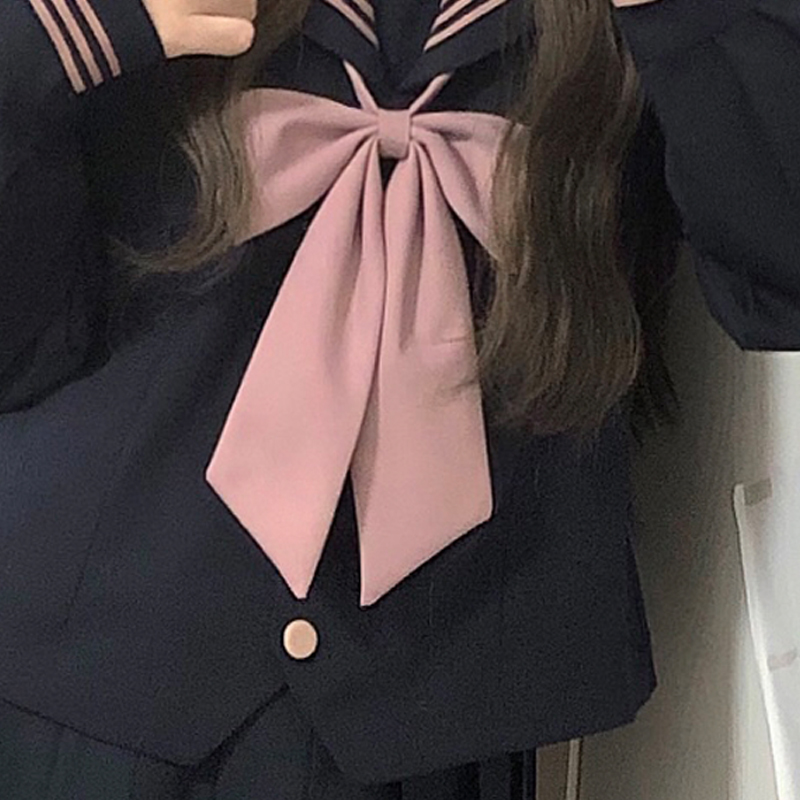 秋柚语小物配饰爆款水手服领领结巾环扣手打免打领带平角尖角领结