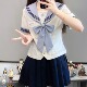 凌兰私立秋柚语工作室水手服原创正版 日系学院风校供制服百褶裙短