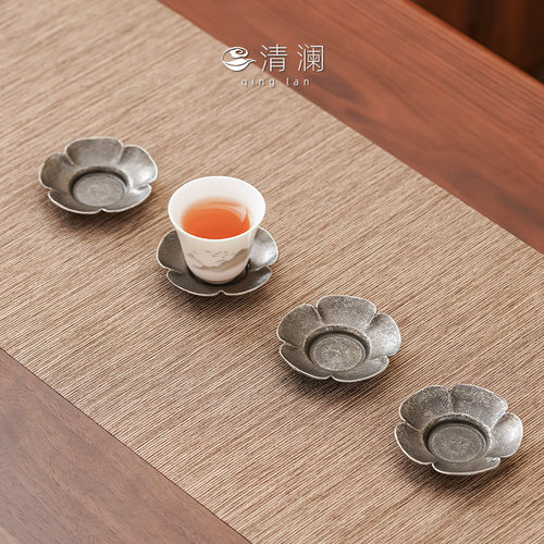 清澜锡合金茶杯垫轻奢高级感禅意