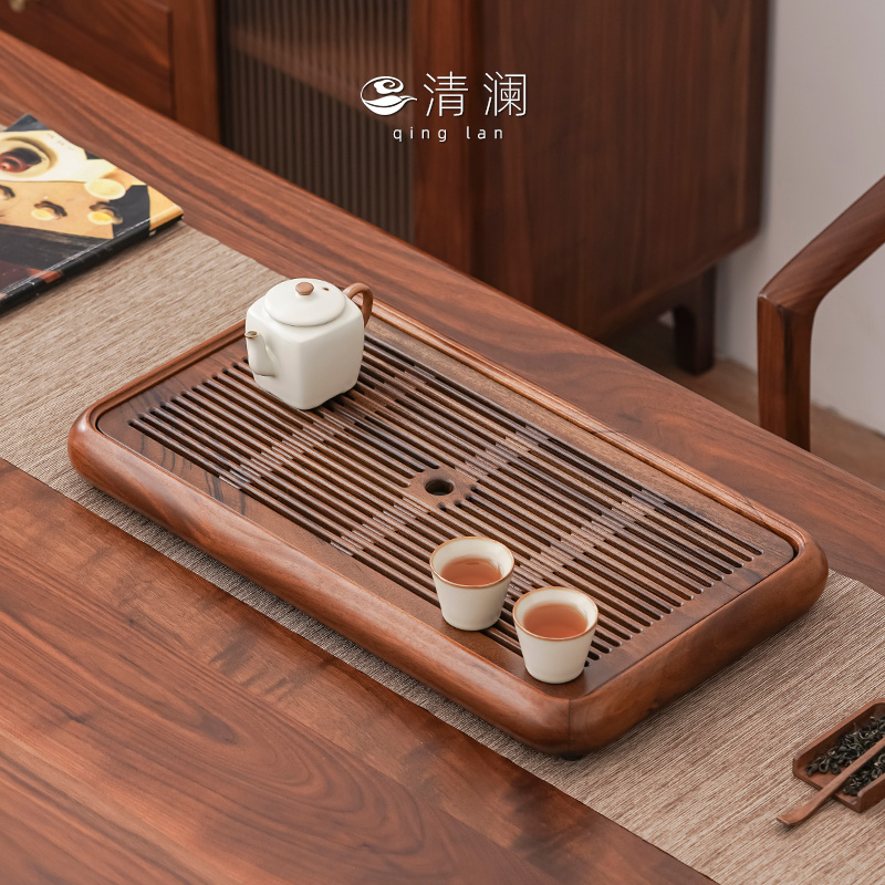 清澜胡桃木茶盘2025新款家用实木
