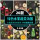 高清绿色水果蔬菜美食促销 宣传psd海报展架模版 单张设计精选素材