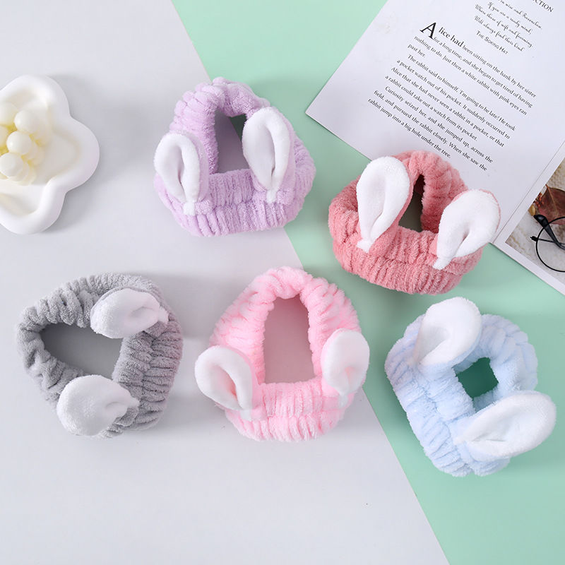 2025新款时尚珊瑚绒瑜伽运动发饰女款洗脸束发带大蝴蝶结头箍