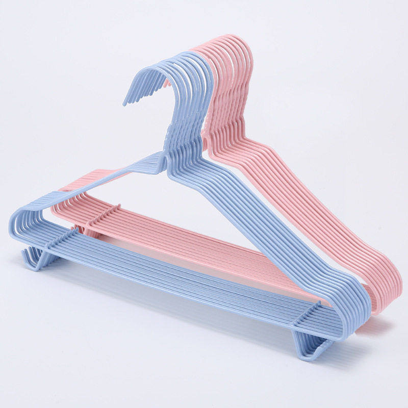 10个装家用无痕全包防滑衣服架加粗铁艺衣架多用途带挂钩浸塑衣架,商业/办公家具,衣架,淘宝优惠券,粉丝福利购,淘宝优惠卷