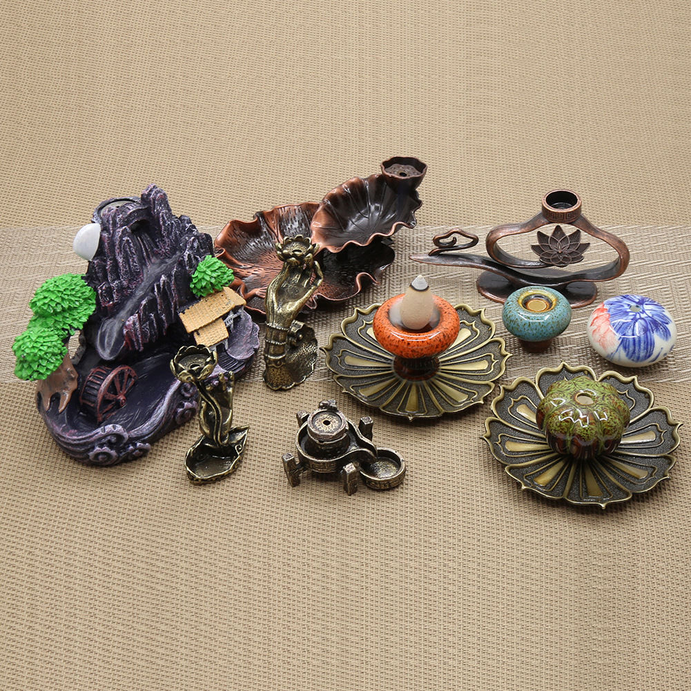 时来运转倒流香座酒店会所熏香炉香插香托塔香祥云回流香盘摆件