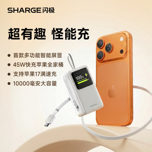 闪极闪闪怪1万毫安45W快充充电宝