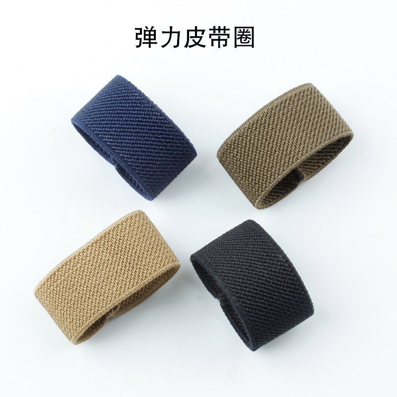 帆布腰带黑色薄款斜纹弹力皮带圈